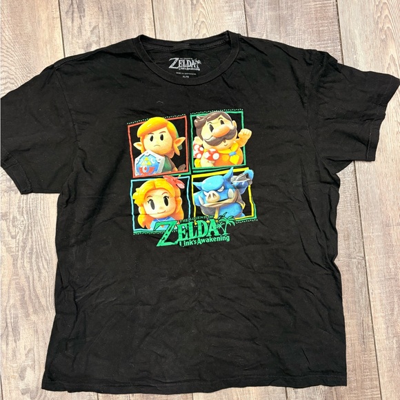The Legend Of Zelda Other - The Legend of Zelda: Link's Awakening Black Graphic Tee